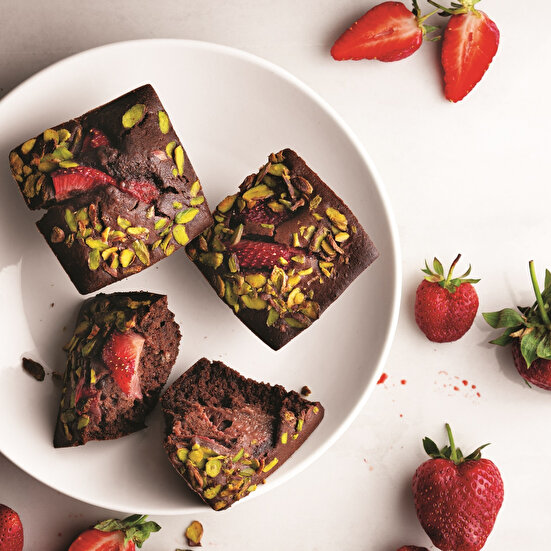 Çilekli Kakaolu Muffin