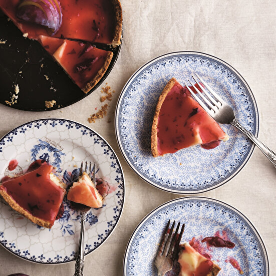 Erikli Pişen Muhallebili Tart