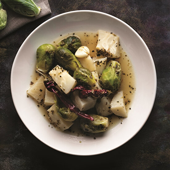 Kerevizli Acılı Brüksel Lahanası