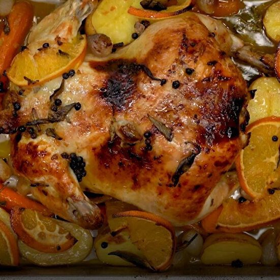 Portakallı İç Pilavlı Tavuk