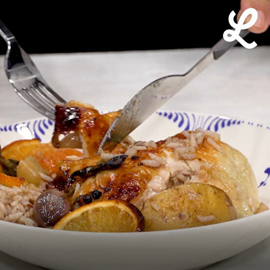 Portakallı İç Pilavlı Tavuk