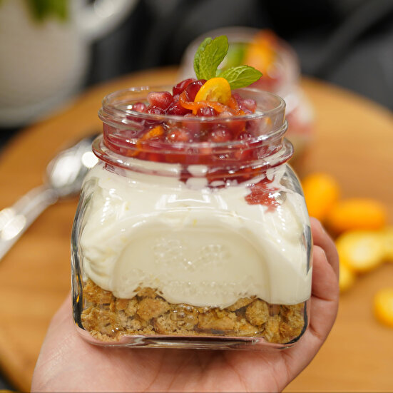 Narlı Pişmeyen Cheesecake