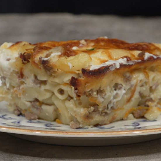 Fırında Kıymalı Makarna