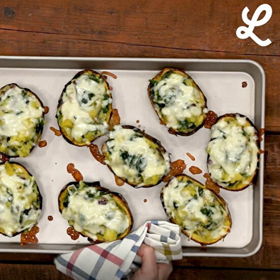 Ispanak Dolgulu Köz Patates