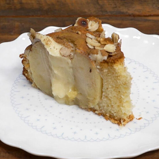 Elmalı Muhallebili Kek (Videolu Tarif)