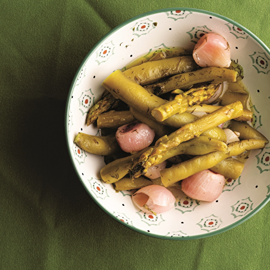 Baklalı Zeytinyağlı Kuşkonmaz