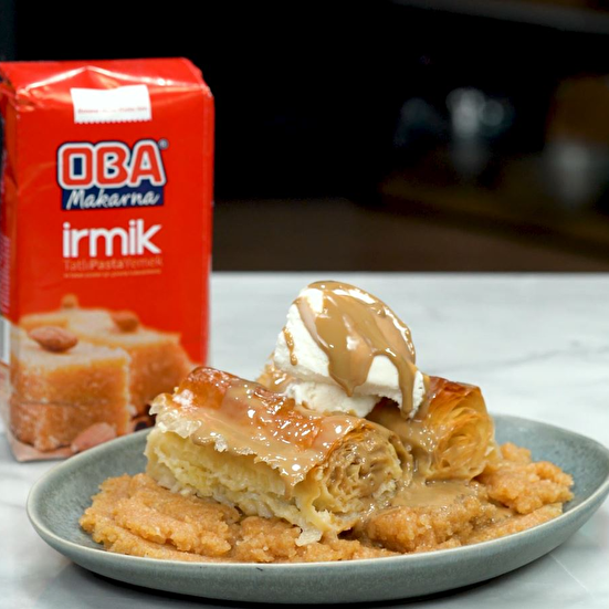 Baklava Yufkasında İrmik Helvası