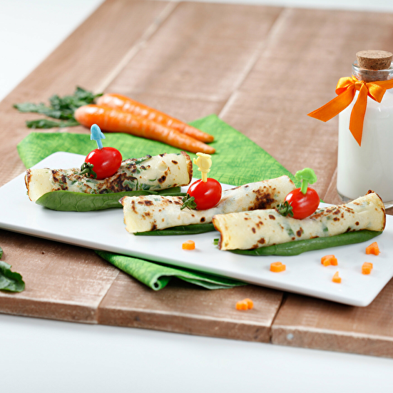 Ispanaklı Minik Krepler