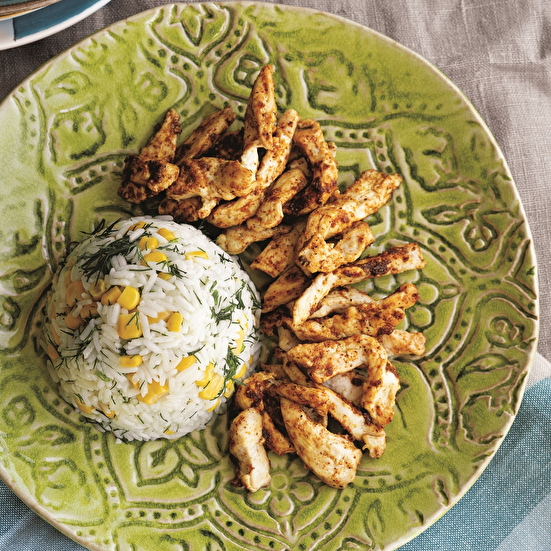 Tavuk ve Mısırlı Pilav