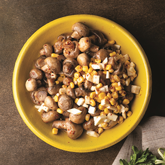 Kerevizli Mantarlı Soğuk Salata