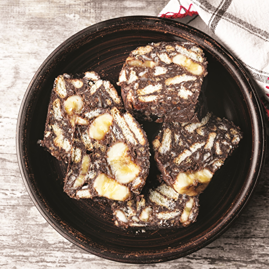 Muzlu Bademli Mozaik Pasta