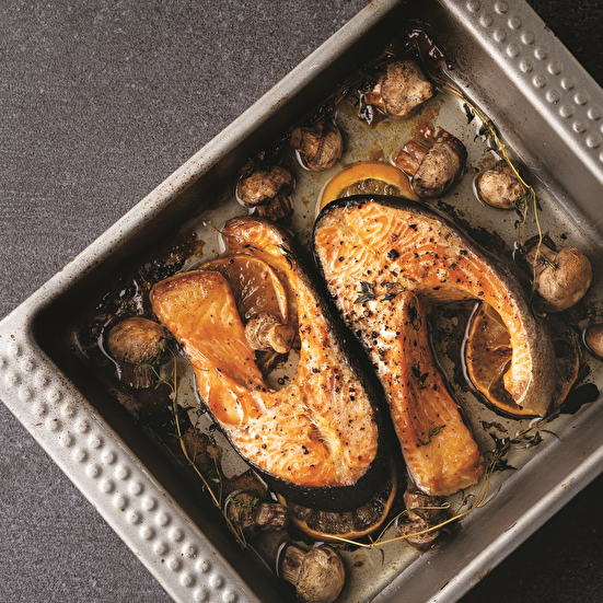 Limon Yatağında Fırın Somon