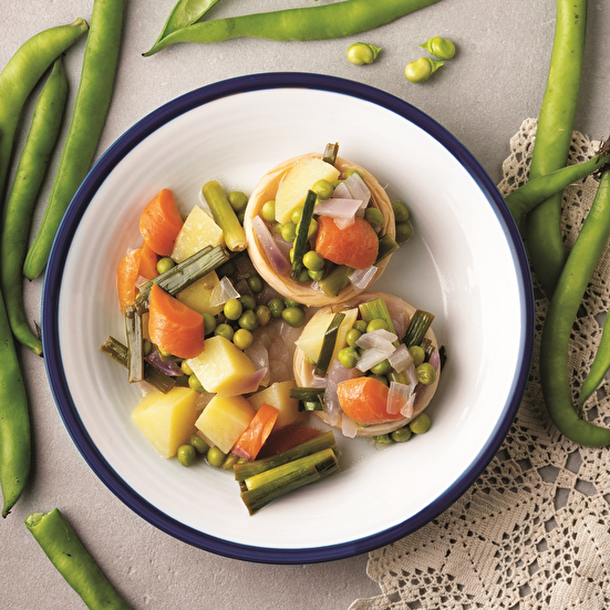 Taze Sarımsaklı Patatesli Enginar