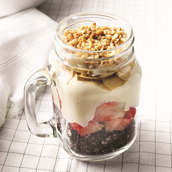 Bisküvili Çilekli Muhallebi