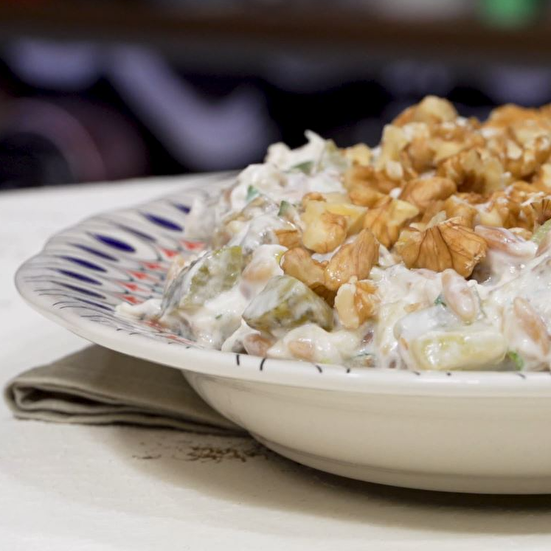 Tavuklu Köz Patlıcan Salatası