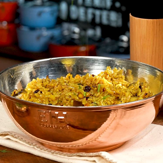 Zerdeçallı Patlıcanlı Pilav