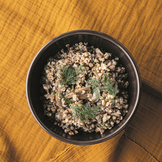 Mantarlı Dereotlu Karabuğday Pilavı