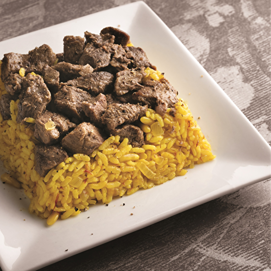 Etli Safranlı Zerdeçallı Pilav