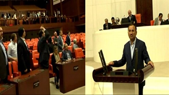 Meclis bombalanırken içeride bunlar yaşandı: Yeni görüntüler!