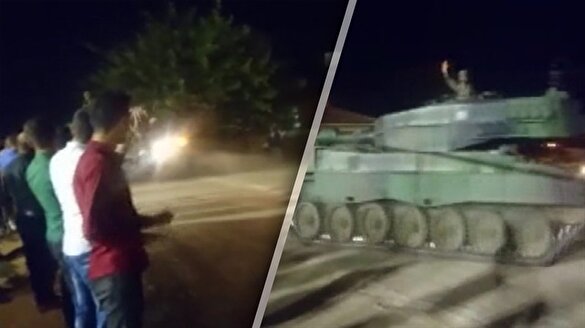 Tanklar köylülerin alkışları eşliğinde Suriye sınırında