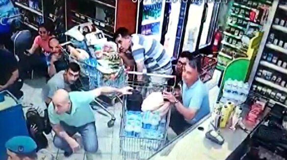 Akıncı Üssü pistinin bombalanması sırasındaki panik güvenlik kamerasında