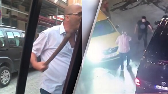 Taksi şoföründen UBER'e sopalı saldırı