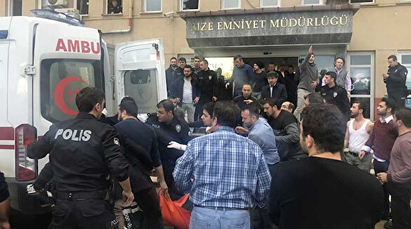 Rize Emniyet Müdürlüğü'nde silah sesleri: 4 polis yaralı