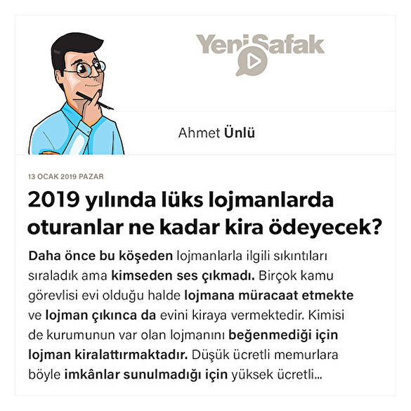 2019 yılında lüks lojmanlarda oturanlar ne kadar kira ödeyecek?
