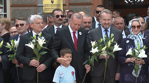 Erdoğan Srebrenitsa Soykırımı kurbanları anısına düzenlenen törene katıldı