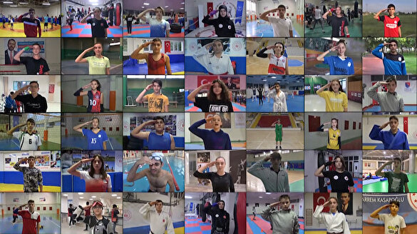 81 ilden sporcular Mehmetçiğe selam gönderdi