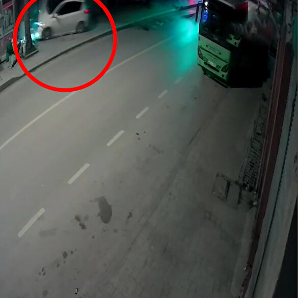 Yola fırlayan kedi kazaya neden oldu