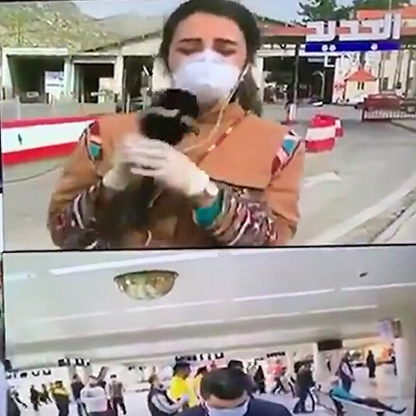 Lübnanlı muhabir sınırda koronavirüs önlemlerini anlatırken canlı yayında yere yığıldı