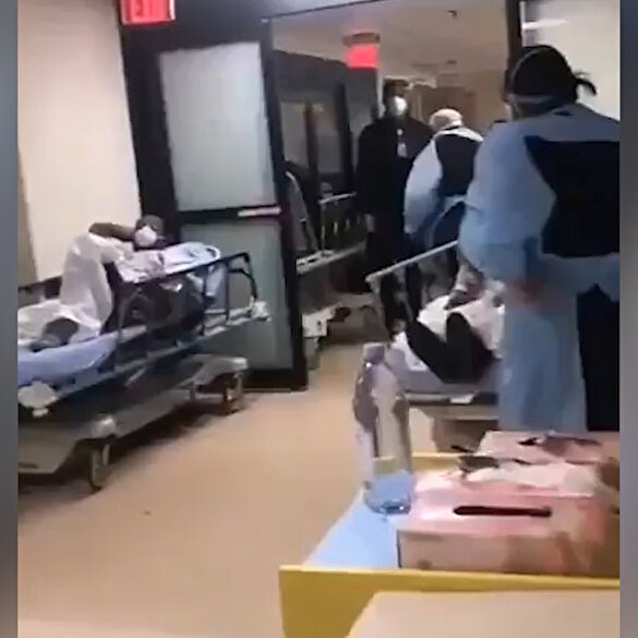 Korkutan görüntü: New York'ta bir hastanenin yoğun bakım ünitesi koronavirüs tedavisi gören hastalarla doldu taştı