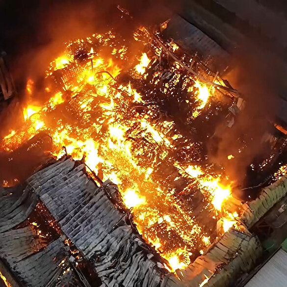 Adana'da nişasta fabrikasında korkutan yangın