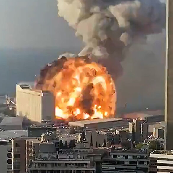 Beyrut'taki korkunç patlamaya ait yeni görüntüler