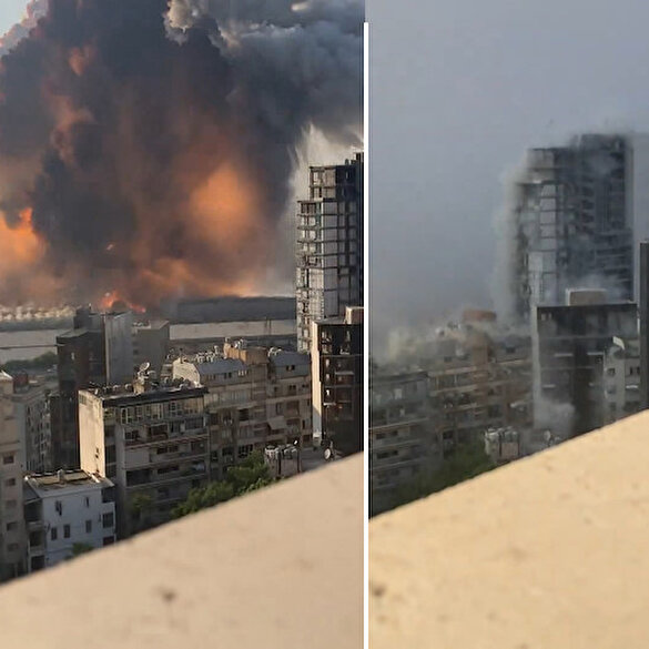 Beyrut'taki patlamanın en net görüntüleri ortaya çıktı