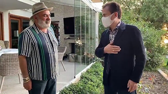Tuzla Belediye Başkanı Şadi Yazıcı'dan Halil Sezai'nin darp ettiği yaşlı adama ziyaret