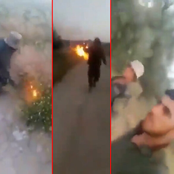PKK'lı teröristlerin Hatay'daki ormanları ateşe verdikleri iddia edilen görüntüler