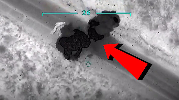 Paramotor ile kaçmaya çalışan PKK'lı teröristlerin imha edildiği anlar