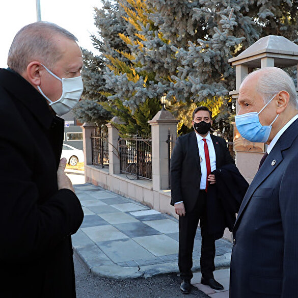 Cumhurbaşkanı Erdoğan'dan MHP Genel Başkanı Bahçeli'ye sürpriz ziyaret