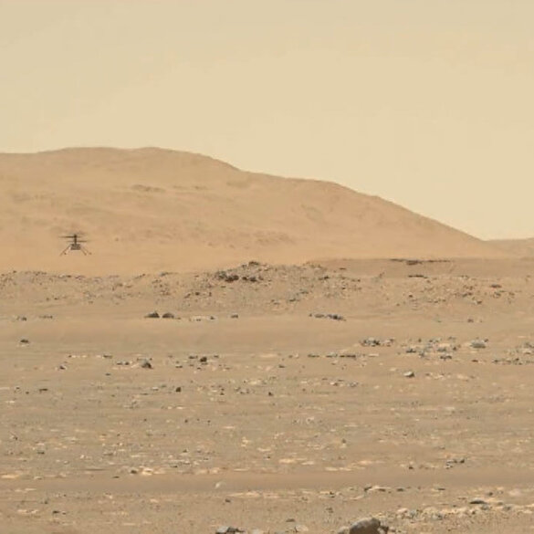 NASA, mini helikopter Ingenuity'nin Mars uçuşuna ait yeni görüntü paylaştı