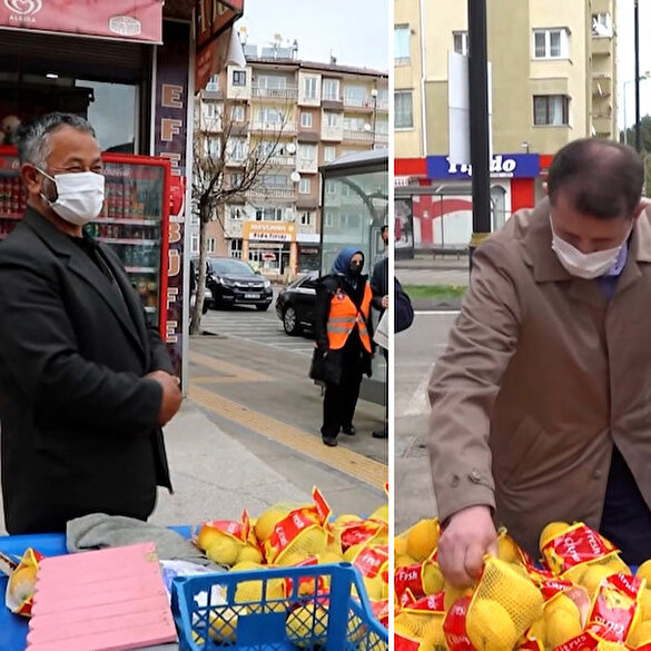 Sivas Valisi Ayhan, kısıtlamayı ihlal eden satıcının limonlarını satın alıp evine gönderdi
