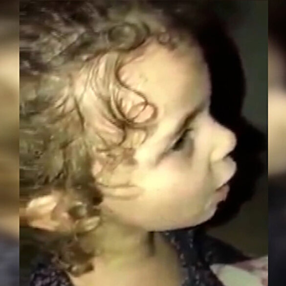 İşgalci İsrail'in bombardımanı sırasında küçük kızın dua ettiği anlara ait görüntüler ortaya çıktı