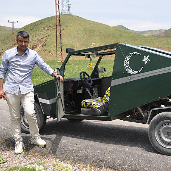 Yüksekovalı çoban 20 litre benzinle 150 kilometre giden ‘Hummer’ tarzı araba yaptı
