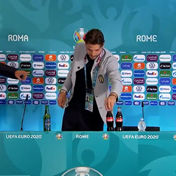Ronaldo'nun başlattığı akım sürüyor: Locatelli de kola şişesinin yerine su koydu
