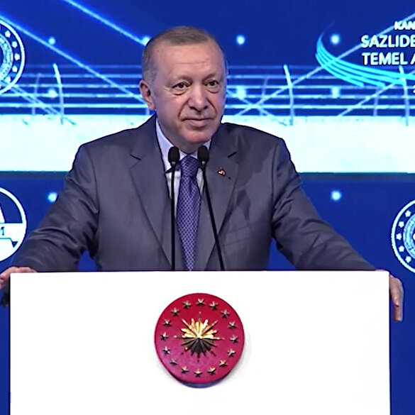 Cumhurbaşkanı Erdoğan'dan Kılıçdaroğlu'na: Bak bu musluk takma töreni değil, dünyaya örnek bir kanalın temelini atıyoruz