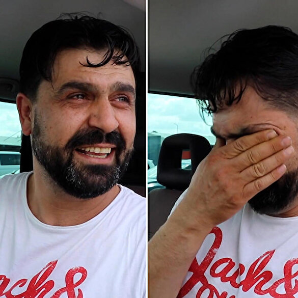 Türkiye'ye giriş yapan gurbetçi vatandaş gözyaşlarını tutamadı: O bayrağı görmek dünyaya bedel sevin Türkiye'yi sevin