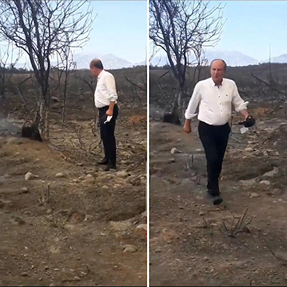 Yangın bölgesinde fotoğraf çekip ayrılan Muharrem İnce'ye tepki: Poz vermeyle olmaz icraat yap icraat