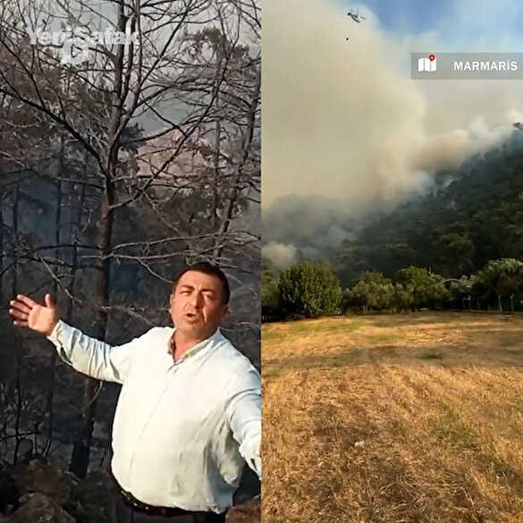 CHP'li vekil Mürsel Alban helikopterlerin söndürme çalışması sürerken video çekti: Bizimkiler beceremiyor yabancı ülkeler uçak ve helikopter göndersin göstersinler nasıl söndürülür