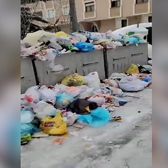 Küçükçekmece'de toplanmayan çöpler mahalleliyi isyan ettirdi